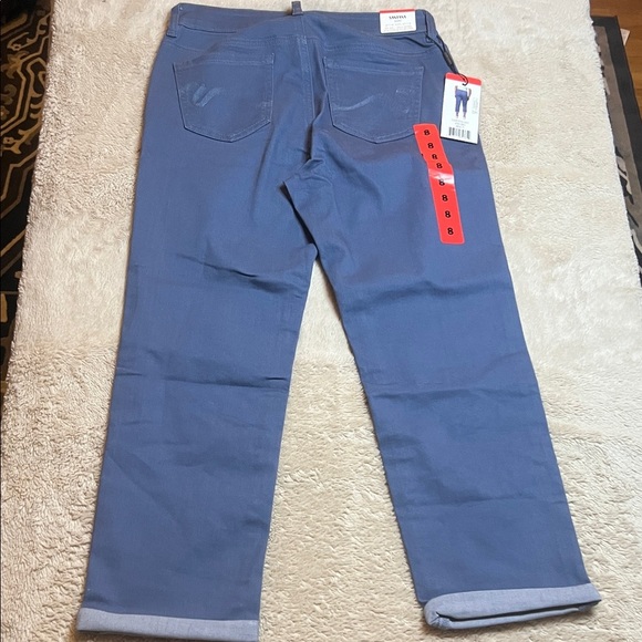 NWT Santana Tummy Control Jeans in Blue Rolled Cuff sz 8 - Picture 10 of 11